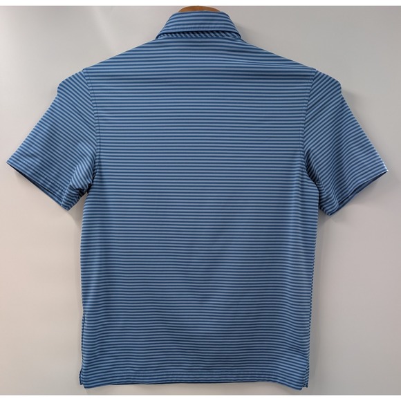 Vineyard Vines Performance Polo Shirt Men's Size Medium Blue Stripe Whale - Picture 8 of 10